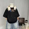 Conjunto de Camisetas de Manga Curta para Meninos, Novo Estilo Verão 2025, Roupas de Verão Estilosas para Crianças, Streetwear Moderno e Descolado para Bebês