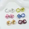Rhinestones Cuadrados de Uñas Dongzhou de 16 mm, Coloridos Cuadrados y Redondos de Rhinestones de Uñas Artísticas DIY de Moda, Decoraciones Cuadradas de Uñas Artísticas al por Mayor