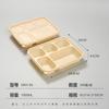 Caja de Embalaje Desechable, Lonchera Biodegradable de Almidón de Maíz, Lonchera de 456 Compartimentos, Lonchera para Llevar, Desechable Comercial