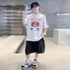 Conjunto de Ropa de Verano para Niños Niños Verano 2026 Nuevo Verano Estilo Verano Manga Corta Delgado Deportivo Niños Grandes Niños Fresco Guapo Moderno