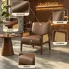 Conjunto de Mesa e Cadeiras para Café Loja de Chá de Leite Sofá Individual de Rattan Cadeira de Lazer Hotel Pousada Catering Cabine Comercial