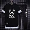 Conjunto deportivo de verano para hombre, camiseta de manga corta para adolescentes, estudiantes de secundaria, moda masculina, conjunto atractivo