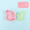 Molde para Galletas de Cachorro con Dibujo de Línea y Patrón de Dibujos Animados 3D para Mantequilla DIY Herramienta Realista para Galletas