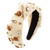 Diadema Deportiva de Moda de Venta Caliente Europea y Americana, Decorativa para Baloncesto, de Alta Calidad, Tela de Felpa, Diamante, Parte Superior Craneal Alta, Accesorios para el Cabello
