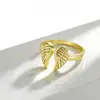 Anillo Exagerado Minimalista de Ala de Paloma de la Paz Europeo y Americano, Anillo de Moda Vintage Tendencia, Exquisito Tacto de Alta Gama, Joyería Transfronteriza