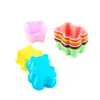 Nueve likes Molde de silicona para pastel con forma de animal de 7 cm, bandeja para hielo de jabón, bloque de cera, capacillo para muffins, molde para galletas, DIY en stock