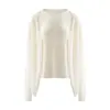 Cardigan Kang Sai Ni 100% Caxemira Pura Falso Duas Peças Borda Enrolada Gola Redonda Suéter Tricô Solto Preguiçoso Feminino