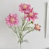 4 Flores de Crisântemo Artificiais para Decoração de Casa, Arranjos Florais, Montagem de Cenas de Casamento e Adereços de Fotografia