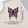 Patches bordados estilo punk de venda quente transfronteiriços com flores vintage, caveiras e laços, apliques decorativos para roupas com adesivo termocolante