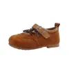 Sapatos de Couro para Meninas 2026 Nova Coleção Primavera e Outono Versão Coreana Princesa Sapatos Birkenstock Solado Macio Casuais Mary Jane Sapatinhos de Couro