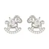 2026 Nuevo Exquisito Diseño de Caballo Pequeño Adecuado para Auriculares Freeclip, Accesorios de Clip para Oreja Bluetooth Incrustados con Diamantes, Diseño Original de Nicho