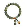 Pulseira Bodhi Verde Leite e Azul Marinho, Novo Estilo Chinês Estilo Nacional Contas de Oração de Círculo Único para Homens e Mulheres, Atacado