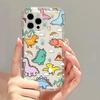 Pintura de Dinosaurio Linda Adecuada para Funda de Teléfono con Airbag para iPhone16Promax 14Pro Apple 12/11 Comercio Exterior 18