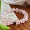 Pulsera de Cuarzo Rosa de 10mm
