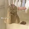 Vestido de Verano para Niñas 2026 Nuevo Estilo Cuello Camisero Sin Mangas Vestido Ceñido a la Cintura para Bebés, Venta al por Mayor y Envío Directo de Comercio Exterior