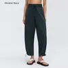 Pantalones Deportivos Sueltos para Mujer con Puños con Cordón, Pantalones Casuales Convertibles, Pantalones Finos y Transpirables para Entrenamiento, Running, Fitness D26043