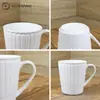 Suministro de Fabricantes de Comercio Exterior Taza Mate de Color Esmaltado Escarchado Patrón Cilíndrico en Relieve Taza Creativa Simple