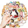50 Pegatinas Originales de Animales Lindos Pintadas a Mano, Pegatinas Impermeables de Material PP, Pegatinas Transfronterizas de Amazon