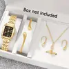 Comércio Exterior Mais Vendido Novo Tendência Quadrado Relógio Feminino Relógio Dourado Relógio Feminino Pulseira de Aço Relógio Feminino Fabricante em Estoque Atacado