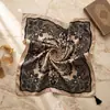 Nuevo bufanda de algodón y lino con flecos, patrón de espiga de los años 70, para otoño e invierno, para mujer, pañuelo para la cabeza de moda, bufanda para el cuello, chal pequeño versátil, chal de cuero, bufanda