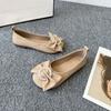 Zapatos de mujer talla grande 35-43 41-42 zapatos planos de lazo primavera y otoño zapatos perezosos de frijol zapatos planos tardíos