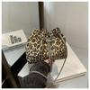 Bolso de Cubo con Cordón Estampado de Leopardo para Mujer 2025 Nuevo Otoño a la Moda Moderno Simple Bolso de Hombro con Cadena Bolso Cruzado de Moda