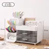 Caja de almacenamiento tipo cajón para escritorio para bolígrafos, alto valor estético, gran capacidad, organizador de papelería para estudiantes, estante de almacenamiento elegante