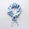 Bufanda Triángulo de Punto Rayas Versátil Estilo Coreano Cachemir Chal Lana Bufanda Pequeña Bufanda Cálida para el Cuello Bufanda Estilo Preppy