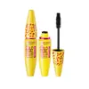 Mascara de pestañas Shedoes Amarillo Plátano Tubo Estampado de Leopardo Delgado y Grueso Giratorio Natural y de Larga Duración Tridimensional
