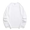 Camiseta Masculina de Algodão Puro com Mangas Longas 210g, Camada Base de Inverno com Forro de Lã, Absorvente de Umidade, Estilo Japonês, Cor Sólida, Gola Redonda, Roupa Íntima Masculina