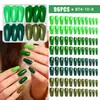 Venta Caliente Transfronteriza 96 Piezas Color Puro Mate Esmerilado Uñas Trapezoidales Presionar Uñas Manicura Uñas Portátiles Accesorios