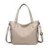 Nova Bolsa Feminina de Ombro Único, Bolsa Transversal Simples de Cor Sólida para o Dia a Dia, Bolsa de Couro Macio Elegante para Mão, Bolsa de Grande Capacidade