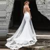 Vestido de Novia de Comercio Exterior, Hombros Descubiertos, Cola de Pez, Adelgazante, Novia, Boda Simple, con Cola, Venta al por Mayor, Espalda Descubierta