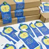 Pegatinas Selladoras Azules con Forma de Pez Manzana, Pegatinas Lindas de Dibujos Animados, Pegatinas para Embalaje de Envíos, Pegatinas Decorativas