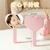 Espejo Personalizado Nuevo Amor Espejo Pequeño Espejo de Mano Espejo Portátil para Niñas con Mango para Maquillaje en Forma de Corazón