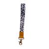 Cordão de transferência térmica com estampa de leopardo Amazon cor simples para celular corda anti-perda para pescoço logo em relevo