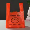Bolsa de Sonrisa al por Mayor de Fábrica Bolsa Chaleco Transparente Desechable Bolsa Chaleco de Plástico para Compras en Supermercado Empaque de Frutas