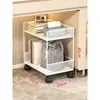 Estante de Almacenamiento Debajo del Escritorio para Estudiantes Estante para Mochila Escolar Móvil Estantería Escritorio de Oficina Estante para Almacenamiento de Libros Estación Carro con Poleas