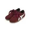 Nuevos Zapatos Planos de Cuero Genuino con Suela Blanda Estampado de Leopardo en Color Contrastante Retro Zapatos de Entrenamiento Moral con Suela de Goma Zapatillas para Mujer Zapatillas Zapatos Casuales Forrest Gump