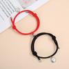 Pulsera Carita Sonriente Atracción Magnética Diseño Simple Nicho Ins Pulsera de Regalo Pulsera para Mejor Amiga Pareja Pulsera Trenzada