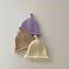 Gorros de Lana Tejidos para Bebés de Otoño e Invierno, Lindos y Versátiles Gorros con Chupete para Bebés y Niños Pequeños, Gorros Cálidos Tipo Melón para Niños y Niñas