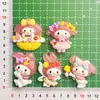 Cartão grande luminoso beleza desenho animado resina artesanal acessórios grampo de cabelo joia chaveiro diy material de cola creme atacado