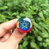 Insígnia de Bandeira Mundial, Emblema Nacional, Broche da Ucrânia, Patch de Gema Crystal Time, Produção de Insígnias Personalizadas a partir de Imagens Fornecidas