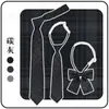 Cinza Carbono Escuro Gravata de Estudante Amarrada à Mão Gravata Borboleta para Uniforme de Estudante Estilo Universitário JK Japonês Camisa Sem Gravata Tendência Feminina