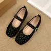 Zapatos planos Mary Jane dulces y encantadores para mujer, nueva colección otoño 2026, con tacón oculto y detalle de lazo, planos versátiles de punta poco profunda