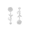 Nuevo Estilo Lujo Ligero Elegantes Pendientes Rosa AB Jardín de Monet Collar de Camelia Estilo Chanel Súper Hada para Mujer Set