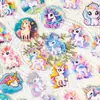 56 Pegatinas de Dibujos Animados de Unicornio Transfronterizos para Mascotas Niños Diario Creativo DIY Materiales Decorativos Hechos a Mano Pegatinas