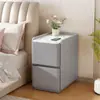 Mesa de cabeceira inteligente, multifuncional, uso doméstico, sem necessidade de instalação, com régua de energia, trava de senha, carregamento sem fio, armário de cabeceira de couro para quarto