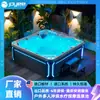 Joyee Piscina Grande Exterior de Ingeniería para 6 Personas Jacuzzi Exterior Tina de Masaje Inteligente de Temperatura Constante Balboaspa