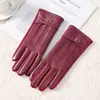 Guantes Calientes para Mujer, Invierno al Aire Libre, Forro Polar, Piel Sintética, A Prueba de Frío, Para Conducir, Pantalla Táctil, Engrosados, Lindos, Para Ciclismo, Cortavientos